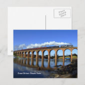 Carte Postale Train à vapeur de Grande-Bretagne (Devant / Derrière)