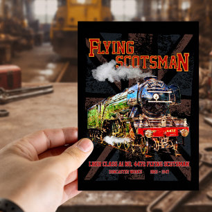 Carte Postale Train à vapeur Flying Scotsman Locomotive anglaise