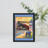 Carte Postale Train à vapeur Locomotive (Debout devant)