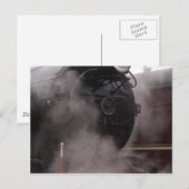 Carte Postale Train à vapeur noir (Devant / Derrière)