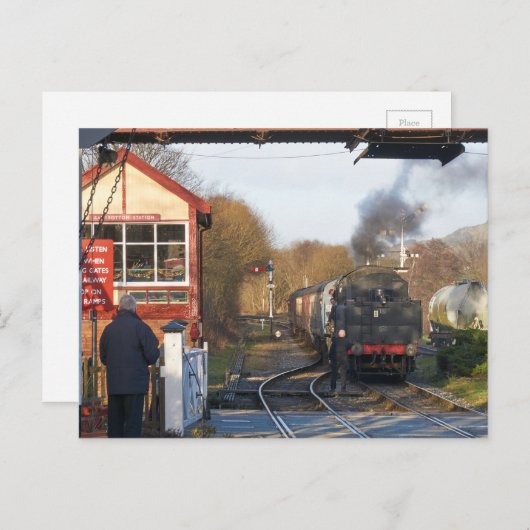 Carte Postale Train à vapeur sur Ramsbottom (Devant / Derrière)