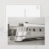Carte Postale Train aérodynamique Zephyr, 1939 (Devant / Derrière)