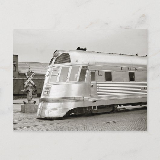 Carte Postale Train aérodynamique Zephyr, 1939 (Devant)