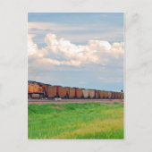 Carte Postale train avec beaucoup de voitures (Devant)