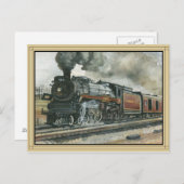 Carte postale Train Avec Bordure (Devant / Derrière)