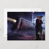 Carte Postale Train bleu (Devant / Derrière)