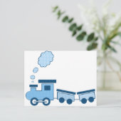 Carte Postale Train Bleu Choo Choo (Debout devant)