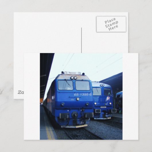 Carte Postale Train bulgare. (Devant / Derrière)