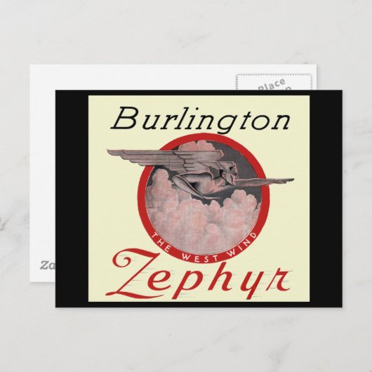 Carte Postale Train Burlington Zephyr (Devant / Derrière)