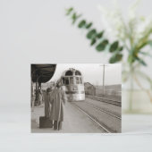 Carte Postale Train Burlington Zephyr, 1940 (Debout devant)