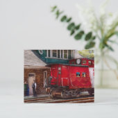 Carte Postale Train - Caboose - Fin de la ligne (Debout devant)