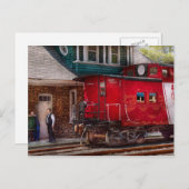 Carte Postale Train - Caboose - Fin de la ligne (Devant / Derrière)