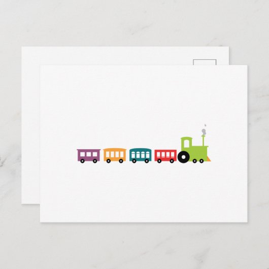 Carte Postale Train Choo Choo (Devant / Derrière)