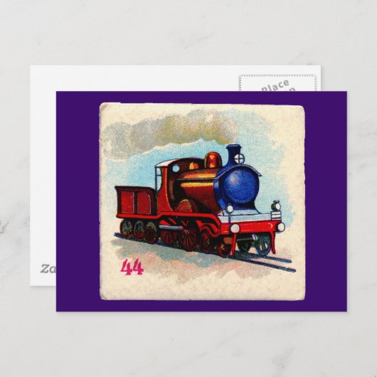 Carte Postale train choo choo (Devant / Derrière)