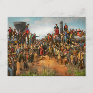 Carte Postale Train - Civil - La photo champagne 1869