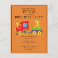 Train Coloré sur l'Anniversaire des 3 Ans d'un Enf