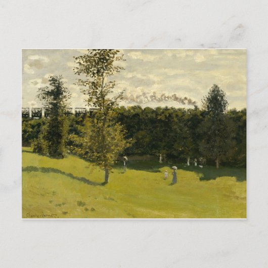 Carte Postale Train dans la campagne (1870) (Devant)