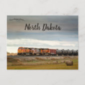 Carte Postale Train dans le Dakota du Nord (Devant)