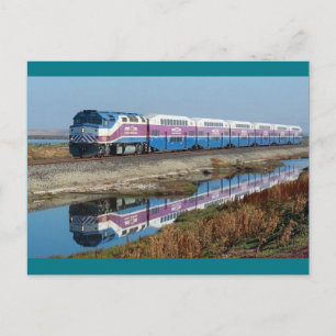 Carte postale - train de banlieue ACE, Californie