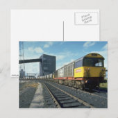 Carte Postale Train de charbon de fret ferroviaire à la centrale (Devant / Derrière)