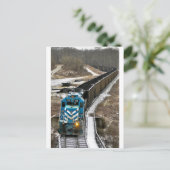 Carte Postale Train de charbon en hiver (Debout devant)