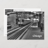 Carte Postale Train de Chicago (Devant / Derrière)
