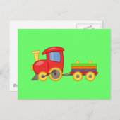 Carte Postale Train de dessin (Devant / Derrière)