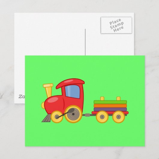 Carte Postale Train de dessin (Devant / Derrière)