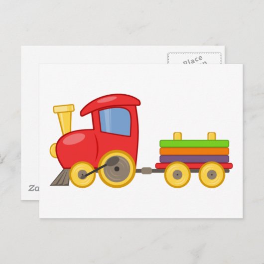 Carte Postale Train de dessin (Devant / Derrière)