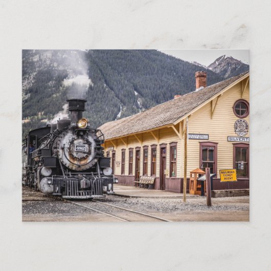 Carte Postale Train de Durango Silverton au dépôt de Silverton (Devant)