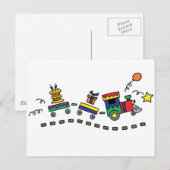 Carte Postale Train de fête (Devant / Derrière)