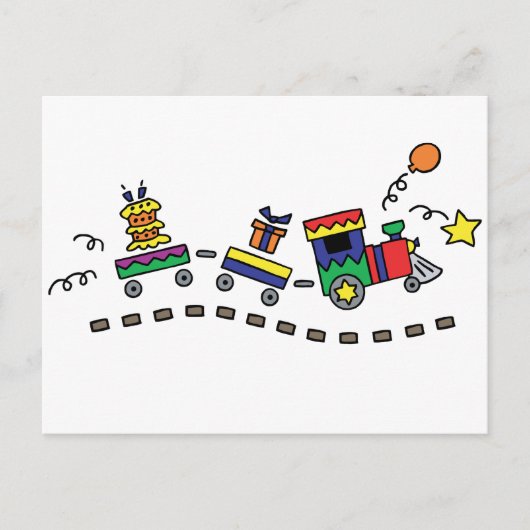 Carte Postale Train de fête (Devant)