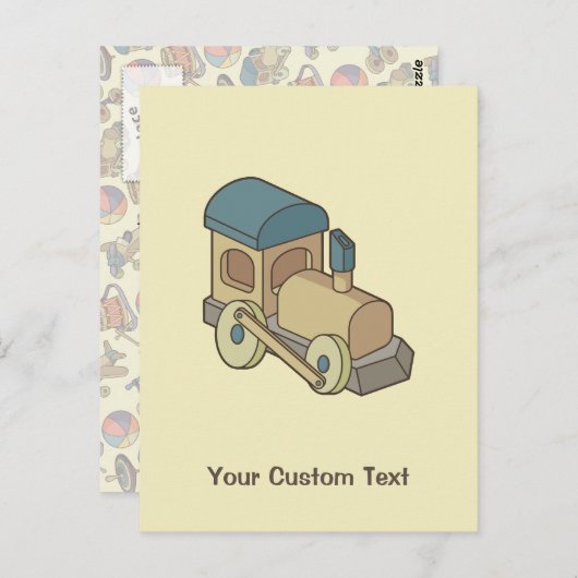 Carte Postale Train de jouets (Devant / Derrière)