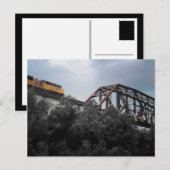 Carte Postale train de locomotives traversant le pont thebes (Devant / Derrière)