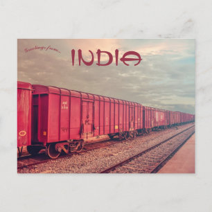 Carte Postale Train de marchandises à Hosur Tamil Nadu Inde