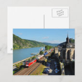 Carte Postale Train de marchandises à Oberwesel (Devant / Derrière)