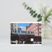 Carte Postale Train de métro aérien de Chicago (Debout devant)