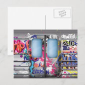 Carte Postale Train de métro graffiti (Devant / Derrière)