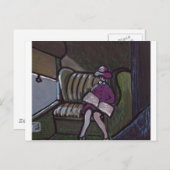 CARTE POSTALE TRAIN DE NUIT (Devant / Derrière)