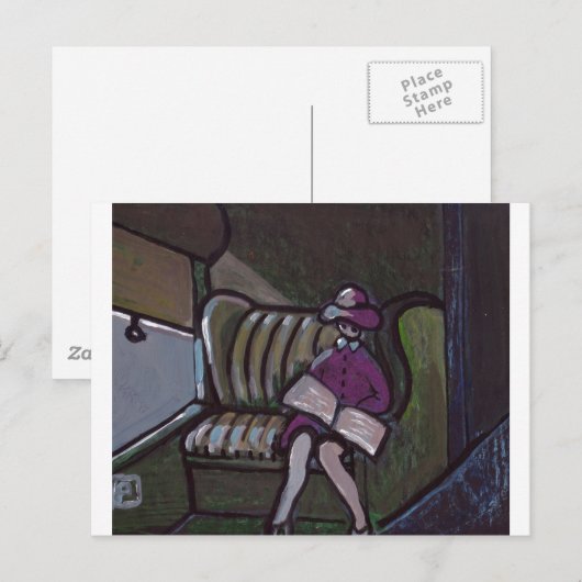 CARTE POSTALE TRAIN DE NUIT (Devant / Derrière)