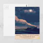 Carte Postale Train de nuit pour l'Écosse (Devant / Derrière)