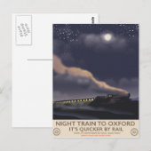 Carte Postale Train de nuit pour Oxford (Devant / Derrière)