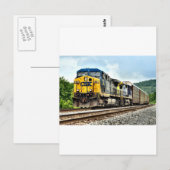Carte Postale Train de rack automatique (Devant / Derrière)