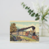 Carte Postale Train d'Express vintage américain (Debout devant)