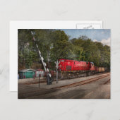 Carte Postale Train - Diesel - Attention à la locomotive (Devant / Derrière)