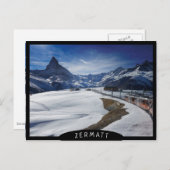 Carte Postale Train ferroviaire Gornergrat et Matterhorn à Zerma (Devant / Derrière)