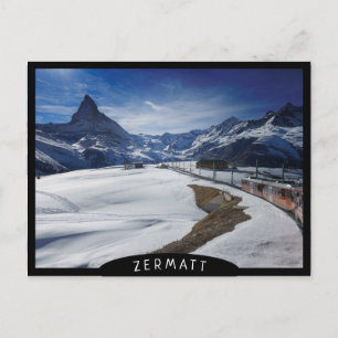 Carte Postale Train ferroviaire Gornergrat et Matterhorn à Zerma