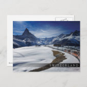 Carte Postale Train ferroviaire Gornergrat et Matterhorn à Zerma (Devant / Derrière)