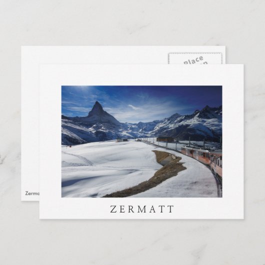 Carte Postale Train ferroviaire Gornergrat et Matterhorn à Zerma (Devant / Derrière)