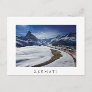 Carte Postale Train ferroviaire Gornergrat et Matterhorn à Zerma